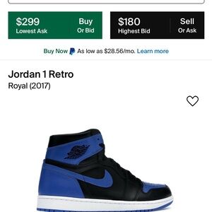 Air Jordan 1 Royal Blue 2017. Royal Blue 1’s Worn 8.5/10